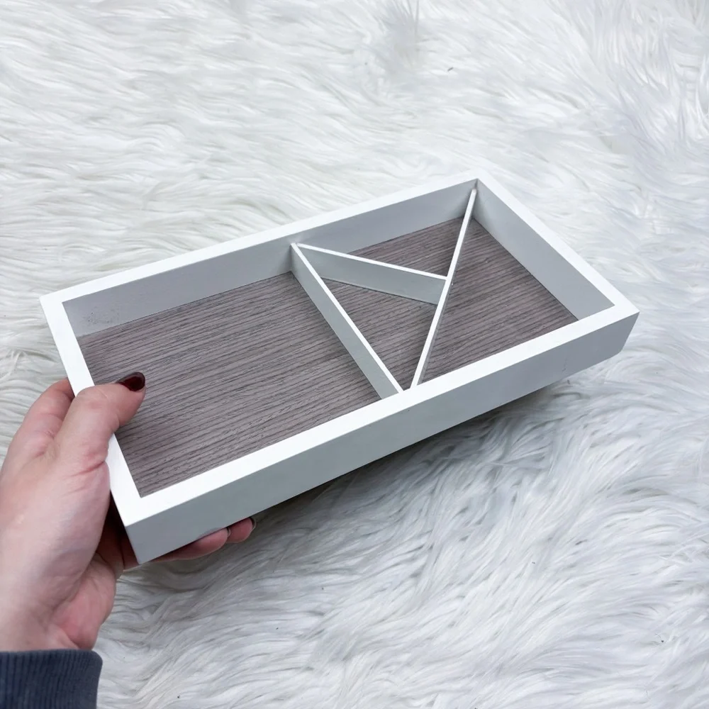 Target Geometric White Jewelry Vanity Catch All Tray
